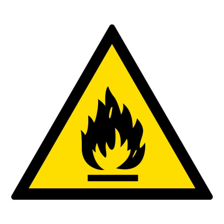 Panneau de danger - Matière inflammable - W002 - ISO 7010
