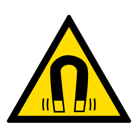 Panneau de danger - Picto Champ magnétique - W006 - ISO 7010