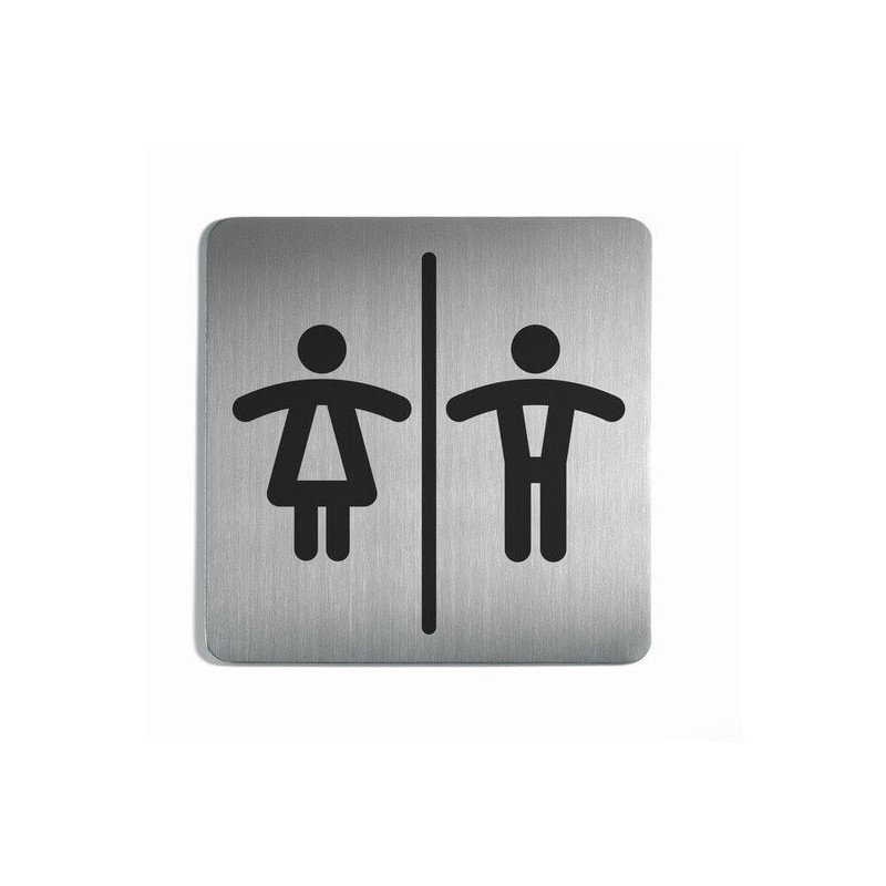 Pictogramme carré de porte "Toilettes Mixtes Homme/Femme"