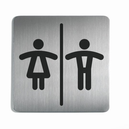 Pictogramme carré de porte "Toilettes Mixtes Homme/Femme"