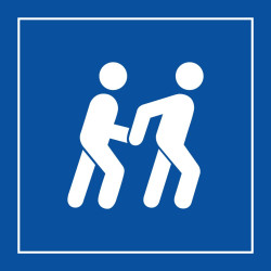 Panneau d'information - Accessibilité, assistant personnel disponible - ISO 7001 - Gravoply
