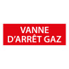 Panneau de signalétique - Vanne d'arrêt gaz - ISO 3864-1