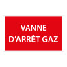 Panneau de signalétique - Vanne d'arrêt gaz - ISO 3864-1