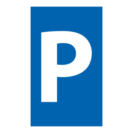 Panneau de signalisation de parking - Lettre P - Aludibond