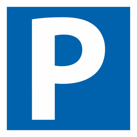 Panneau de signalisation de parking - Lettre P - Aludibond