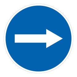 Panneau de signalisation - Flèche directionnelle
