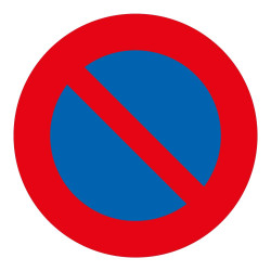 Panneau de signalisation - Interdit de stationner - Diamètre 200 mm