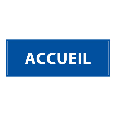 Panneau de signalisation - Pictogramme Accueil - 210 x 75 mm