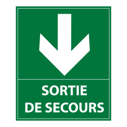 Panneau de signalisation - Sortie de secours - E002 - 250 x 300 mm