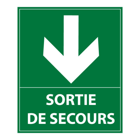 Panneau de signalisation - Sortie de secours - E002 - 250 x 300 mm