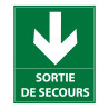 Panneau de signalisation - Sortie de secours - E002 - 250 x 300 mm