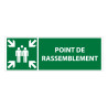 Panneau d'évacuation ERP - Point de rassemblement - ISO 7010