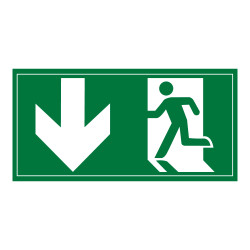 Panneau d'évacuation - Pictogramme Sortie de secours - ISO 7010