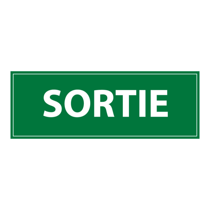 Panneau d'évacuation - Pictogramme Sortie - Signalétique de secours