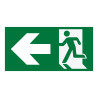 Panneau d'évacuation - Sortie de secours à gauche - ISO 7010