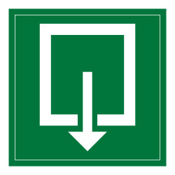 Panneau d'évacuation - Sortie de Secours - F001 - ISO 7010