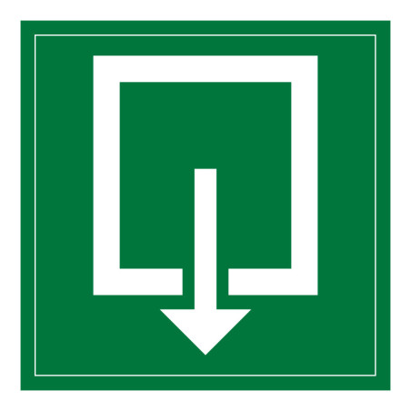 Panneau d'évacuation - Sortie de Secours - F001 - ISO 7010