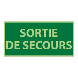 Panneau d'évacuation sortie de secours photoluminescent - DIN 67510-1