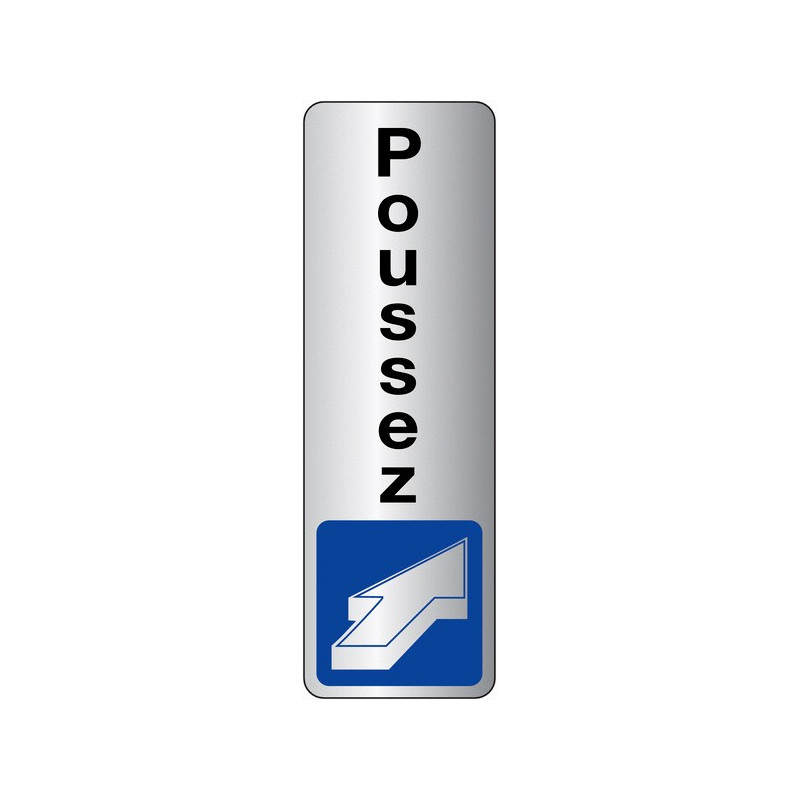 Panneau Adhésif - Poussez avec Pictogramme