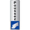 Panneau Adhésif - Poussez avec Pictogramme