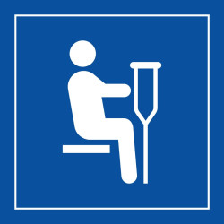 Pictogramme d'information - Siège prioritaire pour personnes blessées - ISO 7001