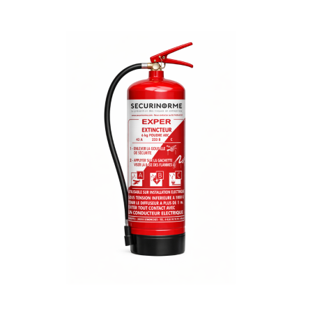 Extincteur poudre ABC EXPER 1 à 9 kg pression permanente