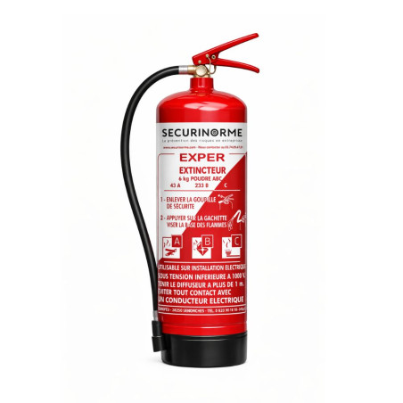 Extincteur poudre ABC EXPER 1 à 9 kg pression permanente