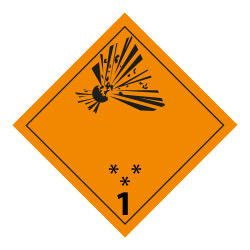 Plaque de Transport ADR - Matières et objets explosifs