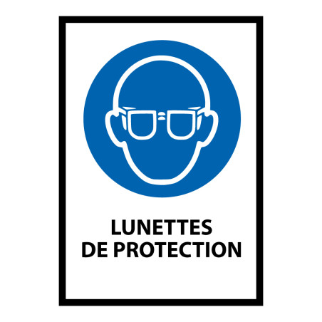 Panneau EPI - Lunettes de protection obligatoires - M004 - ISO 7010