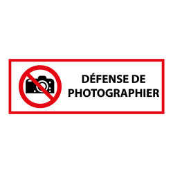 Panneau d'interdiction - Défense de photographier - P029