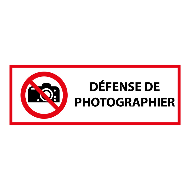 Panneau d'interdiction - Défense de photographier - P029