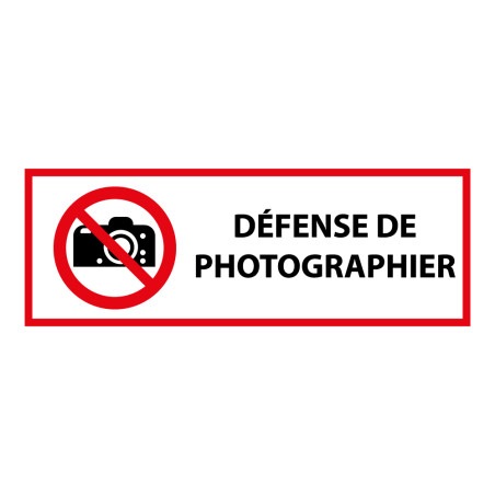 Panneau d'interdiction - Défense de photographier - P029