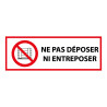 Panneau d'interdiction - Ne pas déposer ni entreposer - P023