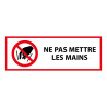 Panneau d'interdiction - Ne pas mettre les mains - P015