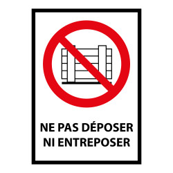 Panneau d'interdiction - Picto Ne pas obstruer - P023 - ISO 7010