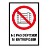 Panneau d'interdiction - Picto Ne pas obstruer - P023 - ISO 7010