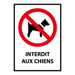 Panneau d'interdiction - Pictogramme Chiens interdits - ISO 7010
