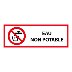 Panneau d'interdiction - Pictogramme Eau non potable - ISO 7010