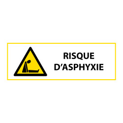 Panneau d'obligation "Risque d'asphyxie " ISO 7010 - W041