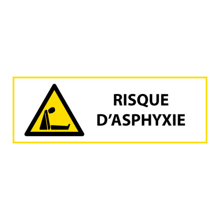 Panneau d'obligation "Risque d'asphyxie " ISO 7010 - W041