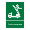 Panneau d'évacuation - Pictogramme Fenêtre de secours - ISO 7010