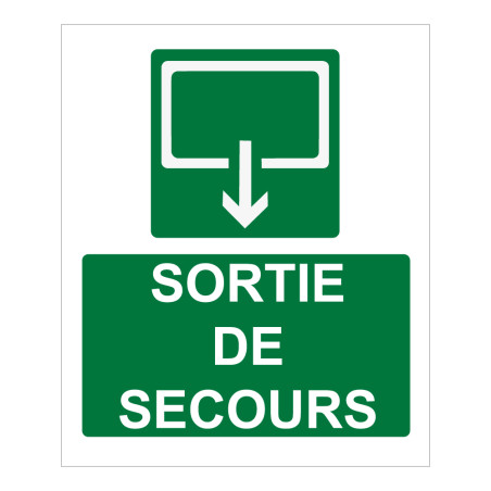 Panneau d'évacuation - Sortie de Secours - 300 x 250 mm - ISO 7010