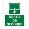 Panneau d'évacuation - Sortie de Secours - 300 x 250 mm - ISO 7010