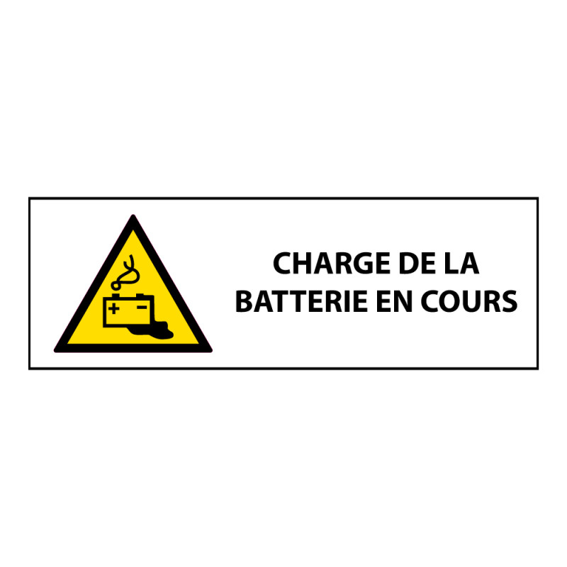 Panneau danger - Charge en cours de la batterie - W026 - ISO 7010