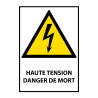 Panneau danger - Haute Tension Danger de Mort - W012 - ISO 7010