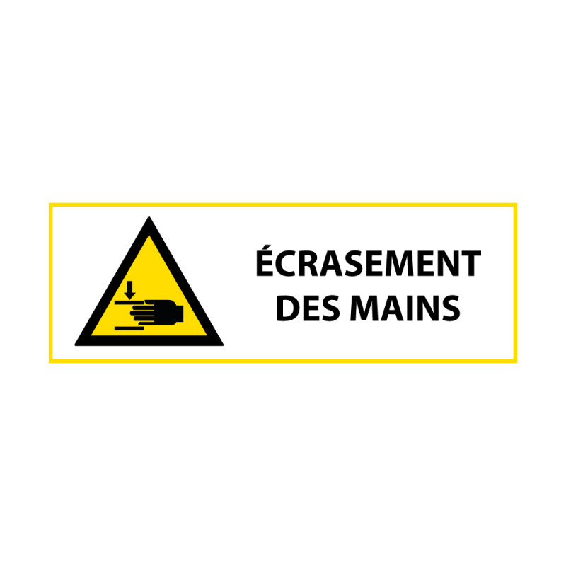 Panneau de Danger - Écrasement des mains - W024 - ISO 7010