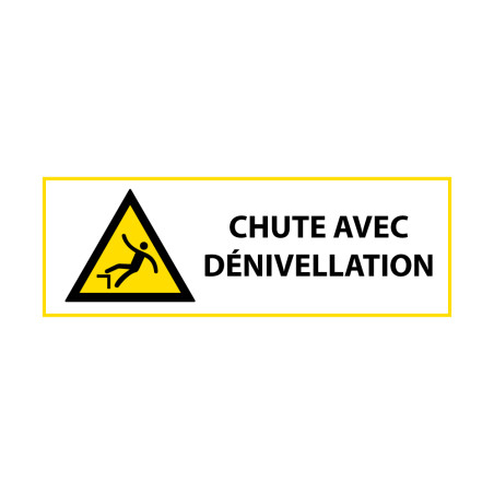 Panneau de danger - Chute avec dénivellation - W008 - ISO 7010