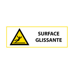 Panneau de danger - Picto Surface glissante - W011 - ISO 7010