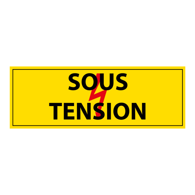 Panneau de danger - Pictogramme Sous tension - PVC - ISO 7010