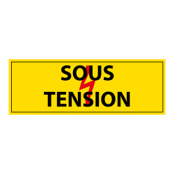 Panneau de danger - Pictogramme Sous tension - PVC - ISO 7010